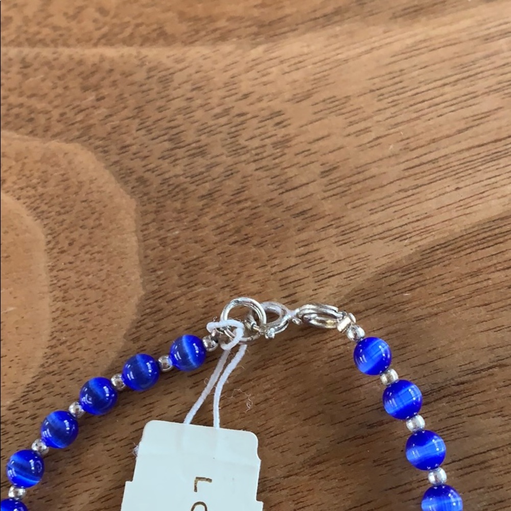 NWT sterling silver and blue stone bracelet - Picture 2 of 4
